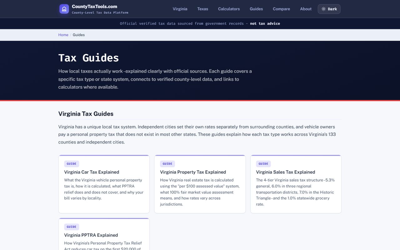 CountyTaxTools - guides index