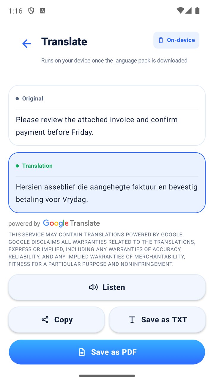 DocLens AI - translate