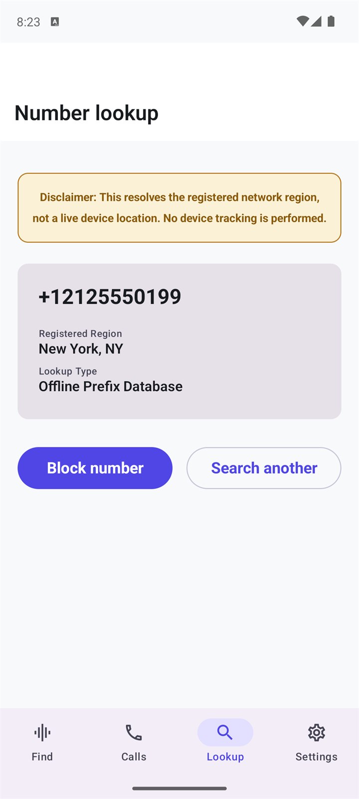 Find My Phone - number lookup