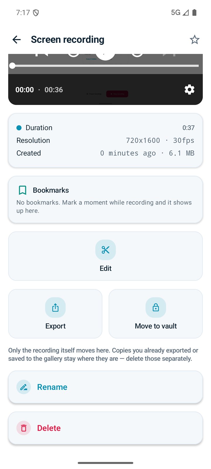 RecForge - recording detail