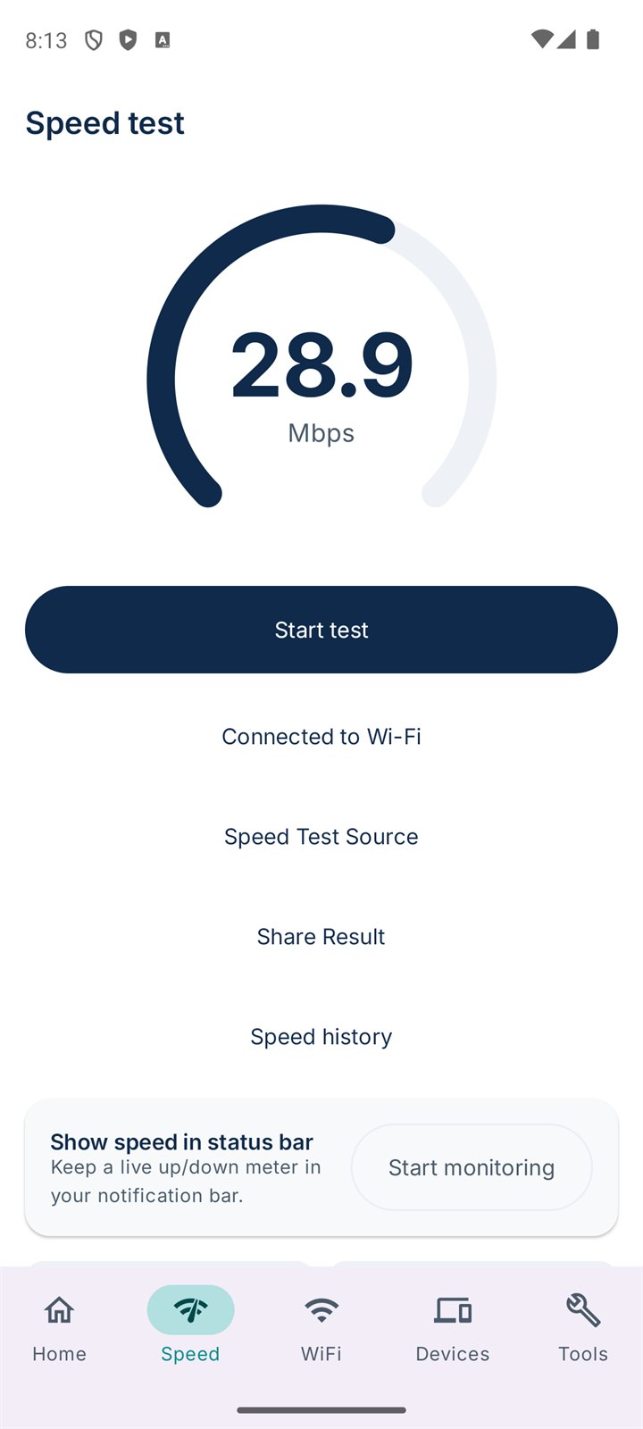 WiFi Doctor - speed test